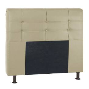 Cabeceira Casal Suede Paris Havaí Cor Bege