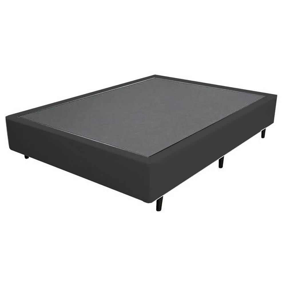 Base Cama Box Casal 25x138x188cm Suede Cor Preto