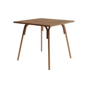 Mesa de Sala Jantar 1569 c/ Tampo Madeirado 90cm Rose/Freijo - Carraro