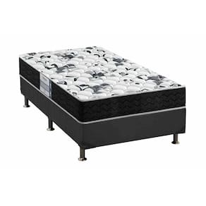 Cama Box Solteiro: Colchão Ortopédico Probel D28/EP Anatômico Advanced Tech1000 + Base CRC Suede Gray(88x188)