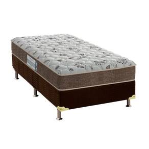 Conjunto Box Solteiro: Colchão Espuma Probel D45 Hiper Resistente Pró Dormir Sênior + Base CRC Suede Black (88x188)