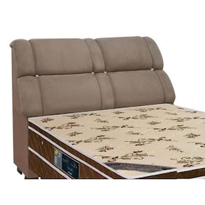 Cabeceira Cama Box Estofada King Imperador Suede Bege - Simbal
