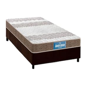 Cama Box Solteiro: Colchão Ortopédico Probel D33/EP Anatômico Guarda Costas Próintense Double Face+ Base CRC Suede Brown(88x188)
