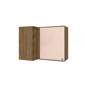 Módulo Cozinha Kappesberg Curve Armário Curve Canto Reto N647 c/ 1 Porta 98cm Nogueira/Macadamia-Kappesberg