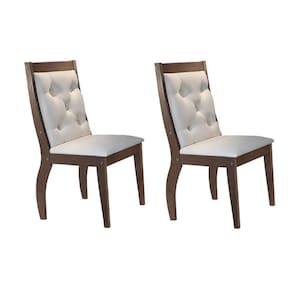 Kit 2 Cadeiras Sala Jantar Ágata 2 Un Café/Suede Creme - Rufato