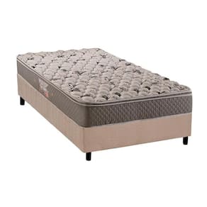 Conjunto Box Solteiro: Colchão Anatômico Herval AG65 Fort + Base CRC Suede Clean (88x188)