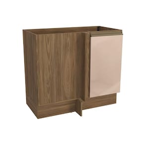 Módulo Cozinha Kappesberg Curve Balcão Curve N627 Canto Reto c/ 1 Porta s/Tampo 98cm Nogueira/Macadamia-Kappesberg
