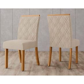 Kit 2 Cadeiras Sala Jantar Vita 2 Un Nature/Linho Bege - Henn