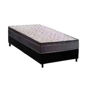 Conjunto Box Solteiro: Colchão Espuma Ortobom D20 Physical Super Hiper Resistente 17 + Base CRC Suede Black (78x188)