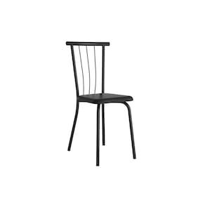 Kit 2 Cadeiras de Cozinha 154 Aço 2 Uni Preto/ Courano Preto - Carraro