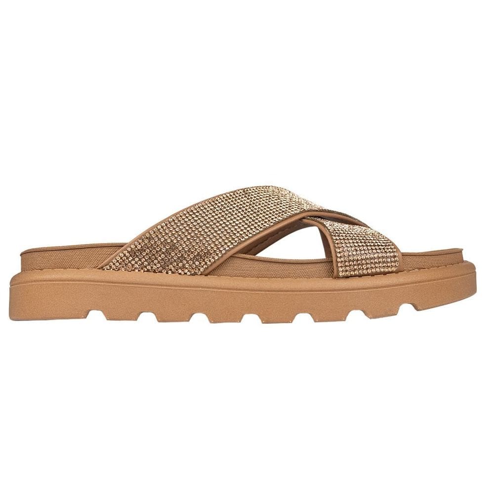 Sandália Papete Vizzano Flat Form Tiras Cruzadas