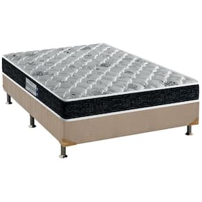 Cama Box Casal: Colchão Espuma Probel D45 Firmepedic Advanced Tech2000 + Base CRC Suede Clean(138x188)
