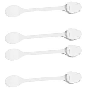 Kit 4 Travas de Segurança Tampo Sanitário Plástico Proteção para Bebês Crianças Branco