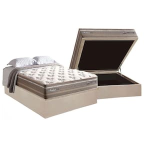 Conjunto Box Baú Casal: Colchão Molas Herval Maxspring Moskow + Base CRC Suede Clean (138x188)
