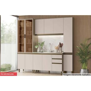 Cozinha Completa Connect 4 Peças (1Aéreo+1Balcão+2Paneleiros) C5P97 Duna - Henn