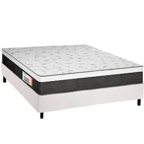 Cama Box Casal: Colchão Espuma Plumatex D28/EP Anatômico Falcon Ultra Firme + Base CRC Courano White(138x188)
