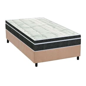 Cama Box Solteiro: Colchão Molas Orthoflex Bonnel Venezia + Base CRC Suede Clean(78x188)