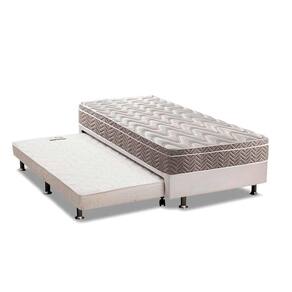 Conjunto Box Solteiro: Colchão Anatômico Paropas D28 Pasquale + Base CRC Courano Branco (88x188)