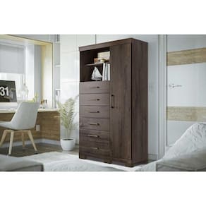 Cômoda de Quarto Marabá 1.6 c/ 1 Porta 6 Gavetas e Pés Jatobá - Santos Andirá