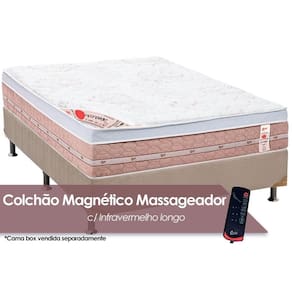 Colchão Casal Magnético c/ Vibro Massagem Molas Tecnopedic Premium Niponpedic (138x188x32) - Castor