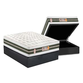 Cama Box Baú Casal: Colchão Molas Castor Bonnel Silver Star Air + Base CRC Suede Gray(138x188)