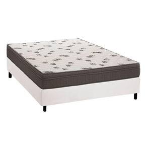 Conjunto Box Casal: Colchão Espuma Ortobom D45 Light Saúde + Base CRC Courano White (138x188)
