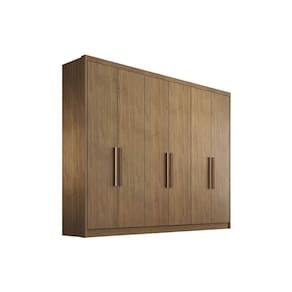 Módulo de Quarto Casal Guarda Roupa Rizon c/ 6 Portas e 6 Gavetas Freijo Cumaru - Novo Horizonte