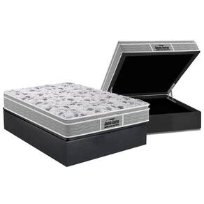 Cama Box Baú Casal: Colchão Espuma Probel D45 / EP Guarda Costas PróExtreme Plus + Base CRC Suede Gray(138x188)