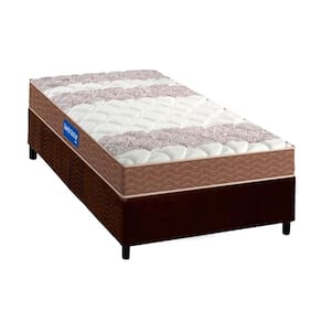 Conjunto Box Solteiro: Colchão Espuma Probel D28 Guarda Costas + Base CRC Suede Brown (88x188)