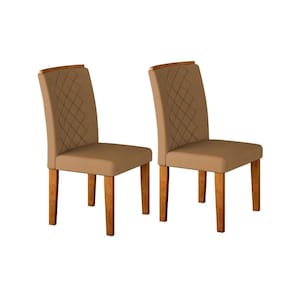 Kit 2 Cadeiras Sala Jantar Jade 2 Un Imbuia/Suede Capuccino - Rufato