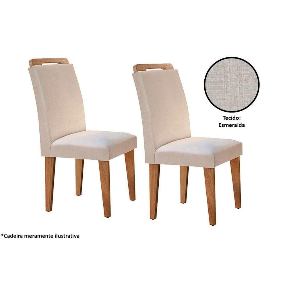 Kit 2 Cadeiras Sala Jantar Athenas 2 Un Imbuia/Suede Creme - Rufato