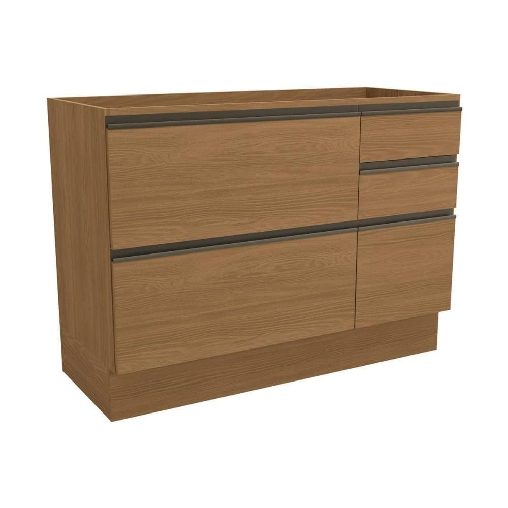 Gabinete p/ Pia Cozinha Balcão Maxxi G746 c/ 1 Porta e 4 Gavetas s/ Tampo 120cm Canela - Kappesberg