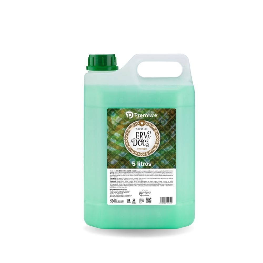 Kit C/ 01 Un. De Sabonete Liquido Premisse 5 Litros (Erva Doce)