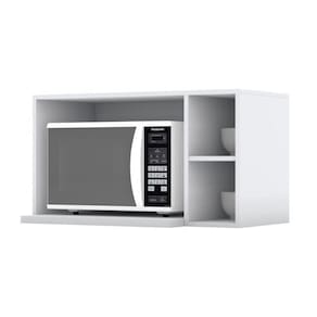 Armário de Cozinha Modulado Suporte Nicho p/ Microondas Americana 80x44cm Branco - Henn