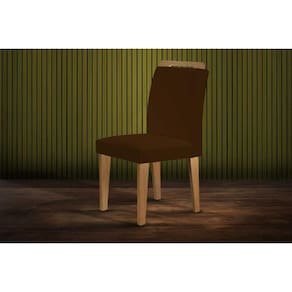 Kit 2 Cadeiras de Cozinha Athenas 2 Un Imbuia/Suede Marrom - Rufato