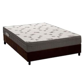 Cama Box Casal: Colchão Espuma Ortobom D45 Light Ortopilow + Base CRC Suede Brown(138x188)