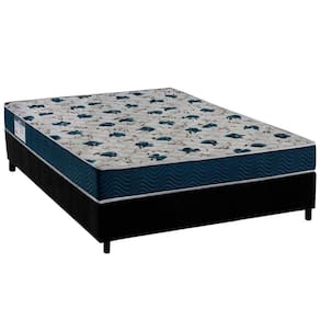Conjunto Box Casal: Colchão Anatômico Ortobom D28 ISO 60 + Base CRC Suede Black (138x188)