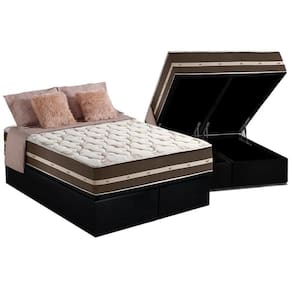 Conjunto Box Baú Queen: Colchão Molas D Angelis Anjos Superlastic Classic + Base CRC Courano Black (158x198)