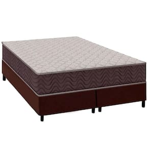 Conjunto Box Viúva: Colchão Espuma Ortobom D28 Anatômico Airtech 60 + Base CRC Courano Brown (128x188x18)