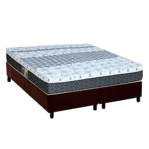 Cama Box King: Colchão Molas Bonnel Castor System Class + Base CRC Suede Brown(193x203)