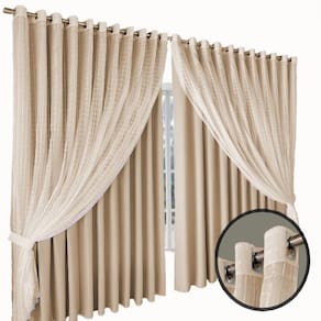 cortina para sala e quarto blecaute Jade 8,00 x 2,90 palha