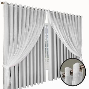 cortina quarto para sala e blecaute Jade 8,00 x 2,90 branco
