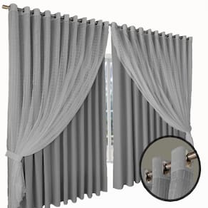 cortina blecaute para sala e quarto Jade 8,00 x 2,90 cinza