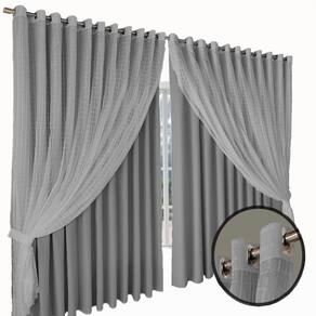 cortina blecaute para quarto e sala Jade 8,00 x 2,90 cinza