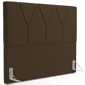Cabeceira Cama Box Casal 140 Cm Aurora W01 Suede Marrom