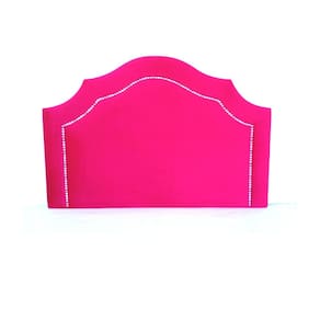 Cabeceira Pink Corino p/Box Solteiro Provençal Tachas Prata
