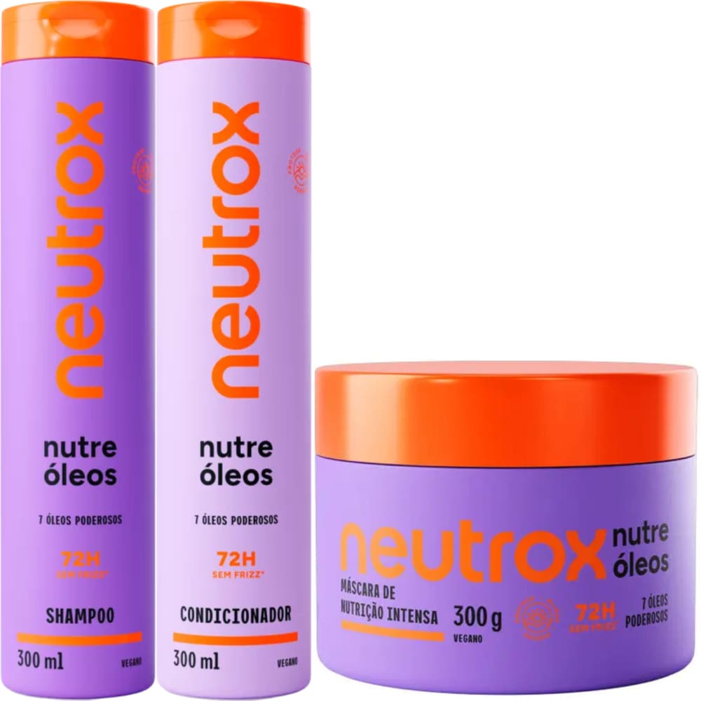 Shampoo e Condicionador Neutrox Nutre Óleos + Máscara de Nutrição Intensa 300g