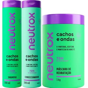 Shampoo e Condicionador Neutrox Cachos e Onda + Máscara de Hidratação