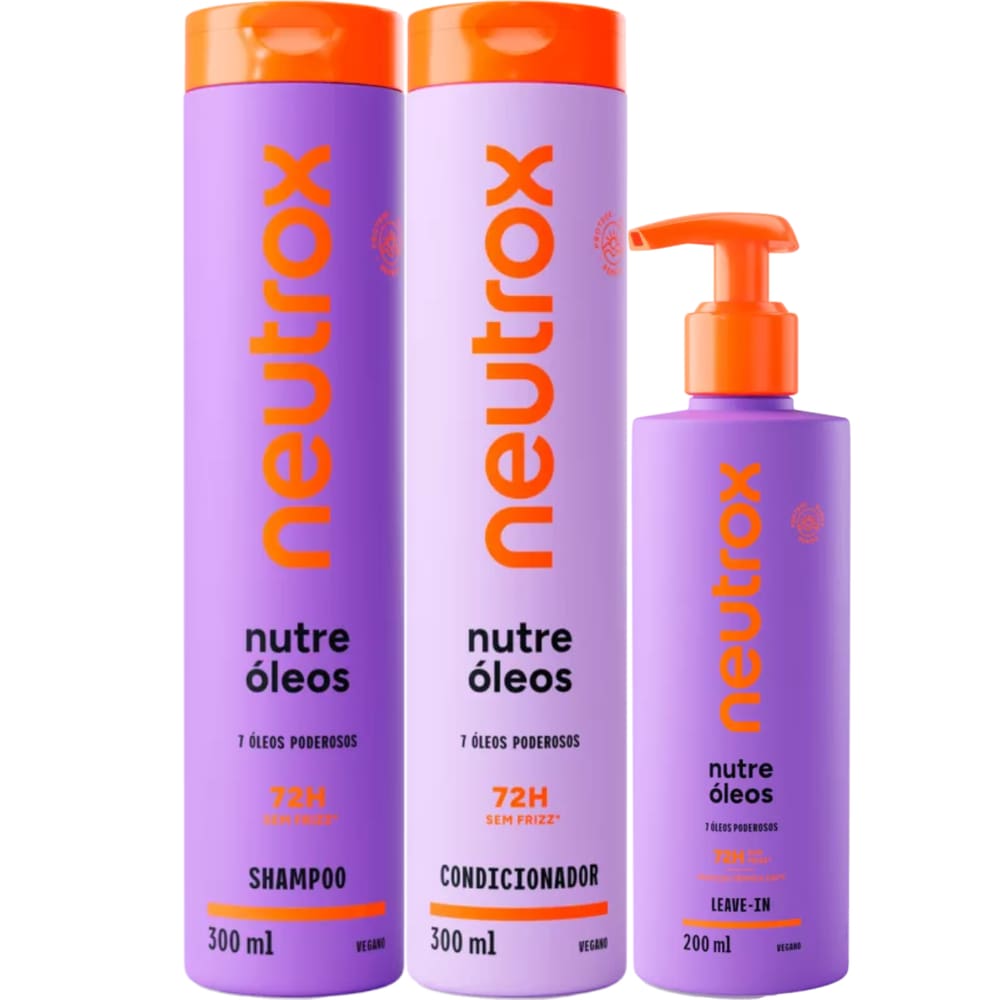 Shampoo e Condicionador Neutrox Nutre Óleos + Leave-in