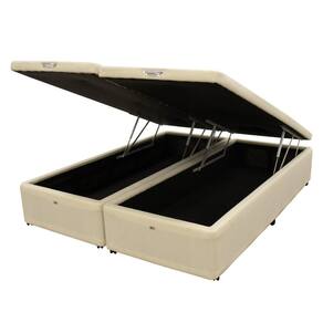 Cama Box Baú Castor King Vellus Bege 193x203x35cm
